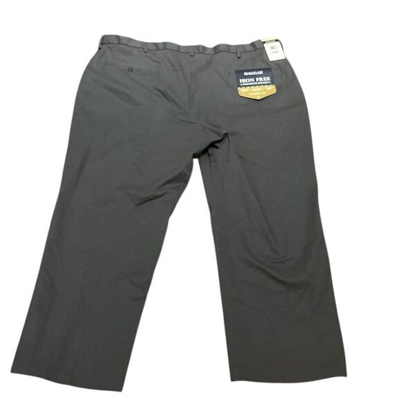 Haggar Flat Front Comfort Waistband Trousers in Charcoal, Size 46X29, NWT - Picture 2 of 9